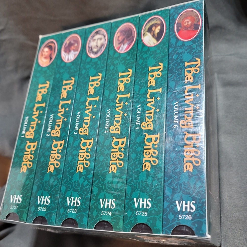 The Living Bible: A Walk Through The New Testament VHS, 2000 6-Tape Box Set New